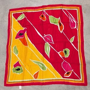 vintage OSCAR DE LA RENTA 1980's big square scarf